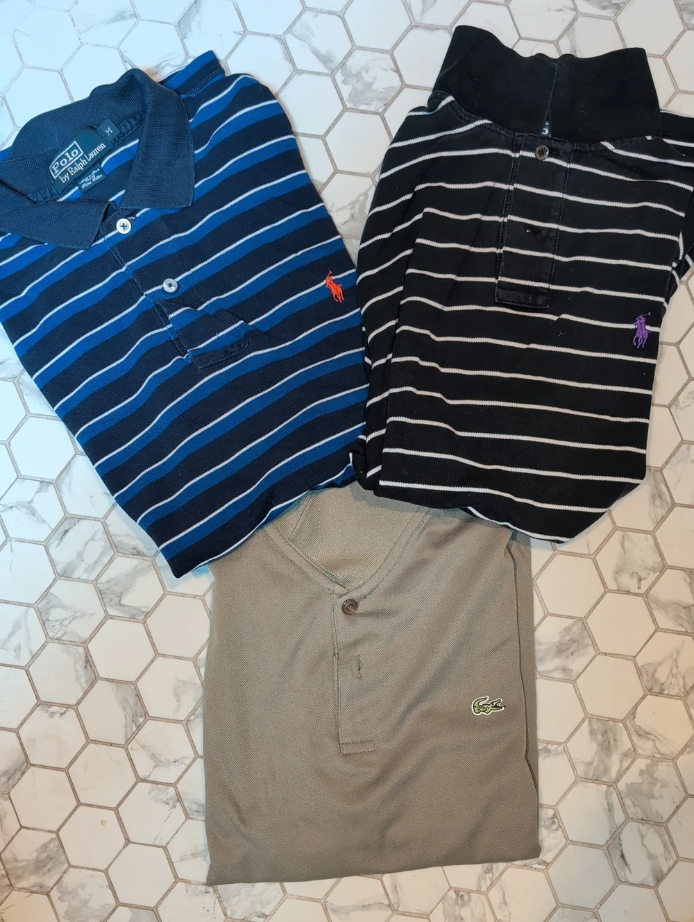 Bundle Of 3 Polos - Ralph Lauren and Lacoste
